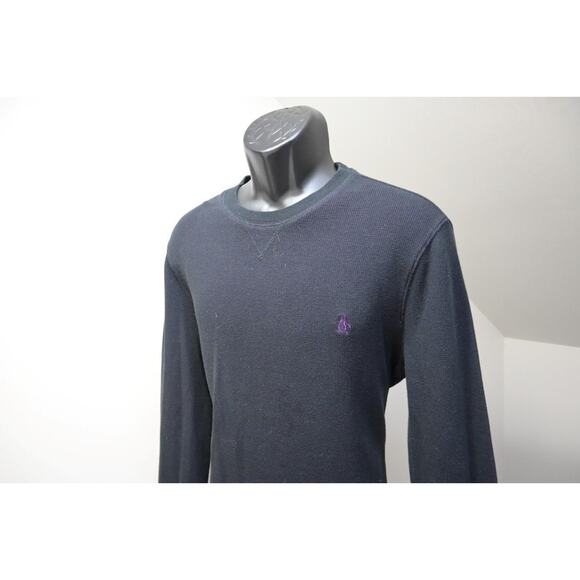 Penguin Munsingwear Thermal Sweatshirt Sweater Black Mens Size XL - Picture 3 of 8